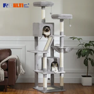 Large Cat Tree Tower with Scratching Posts