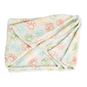 Cozy Paw Print Throw Blanket